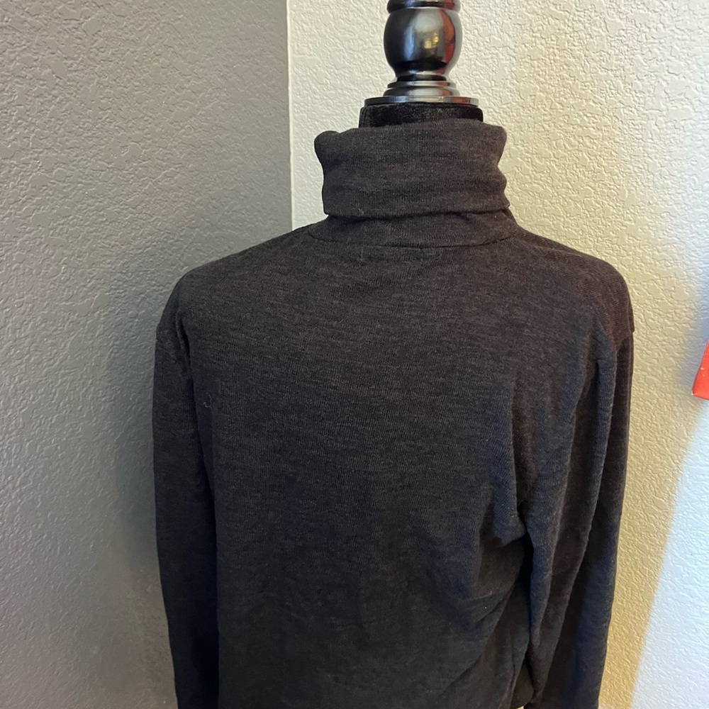 Men's Charcoal Turtleneck Sweater